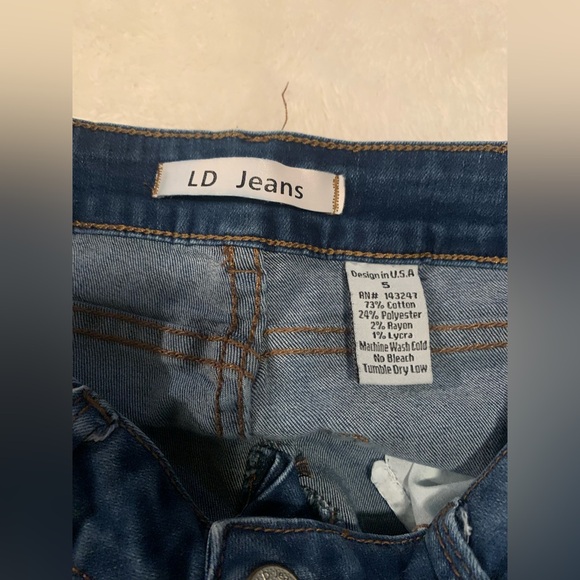 Stylish Dark Blue Women's Straight Leg Jeans - Picture 5 of 6